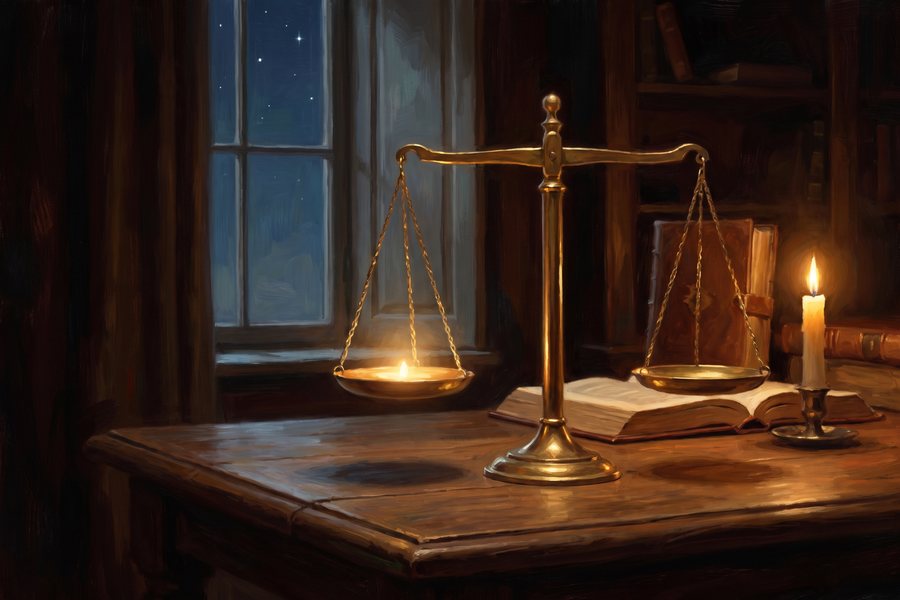 If the scales are level anywhere, someone set them. The Good is not an accident.